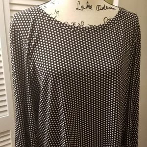 Chico's black white polka dot Top size 3